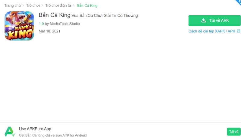 Link tải game Bắn cá King iOS, APK, PC